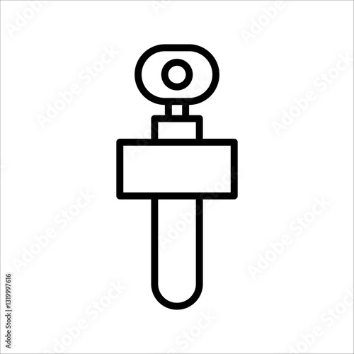 videocamera one  Icon Symbol isolated white background. vector illustration. color editable.