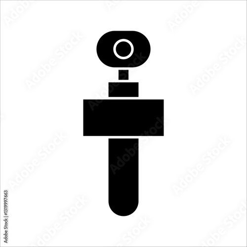 videocamera one  Icon Symbol isolated white background. vector illustration. color editable.