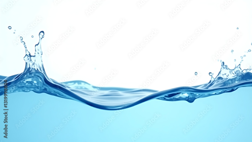 Pure Water Splash in Motion – High-Resolution Wave Photography Pure Water Splash in Motion – High-Resolution Wave Photography