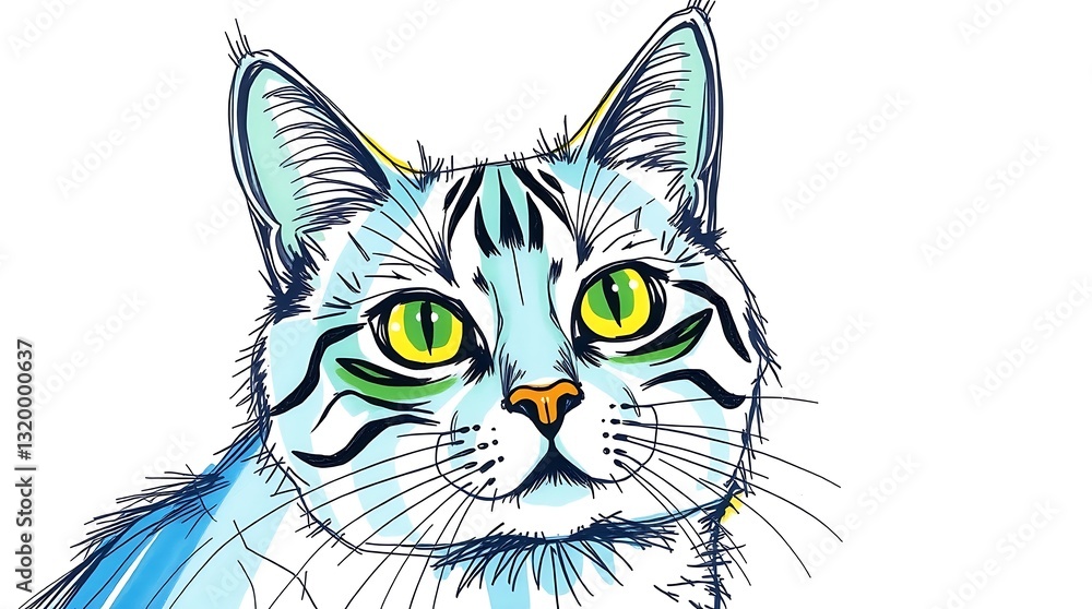 Fototapeta premium cat with blue eyes
