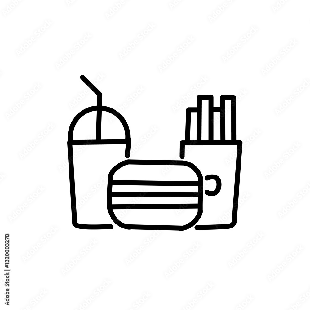 Obraz premium Junk food icon