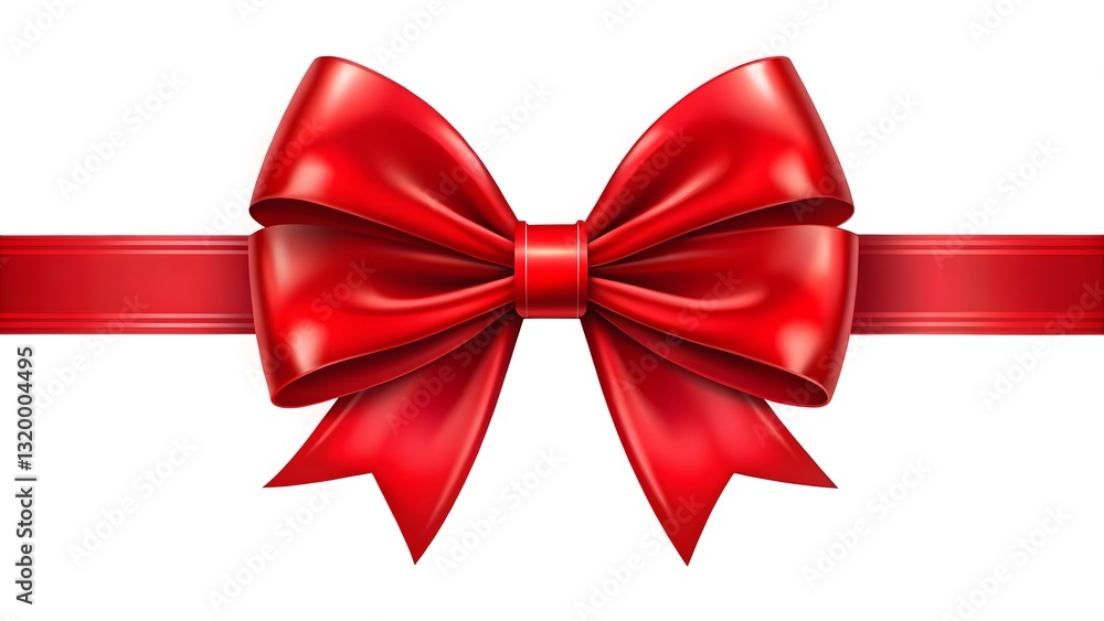 Fototapeta premium red ribbon bow
