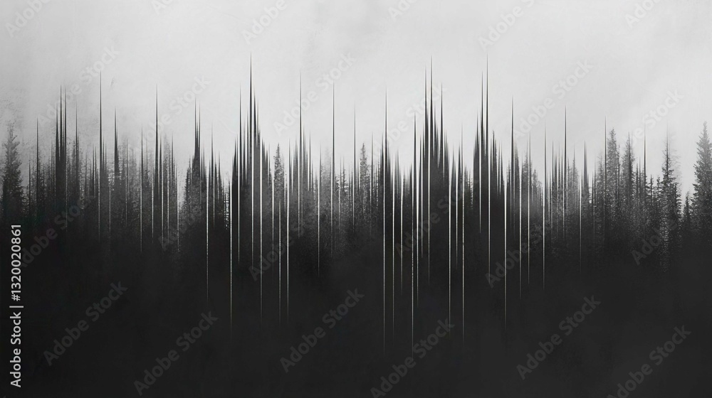 Fototapeta premium Tranquil Autumn Sunrise Over Misty Lake and Reflection in Calm Waters