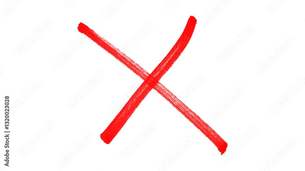 Cross brush hand drawing, red cross brush drawing Animation of drawing marker cross. Concept of cancel, x, negation, don’t, forbidden, prohibited. with alpha channel Cross brush hand drawing, red cross brush drawing Animation of drawing marker cross. Concept of cancel, x, negation, don’t, forbidden, prohibited. with alpha channel