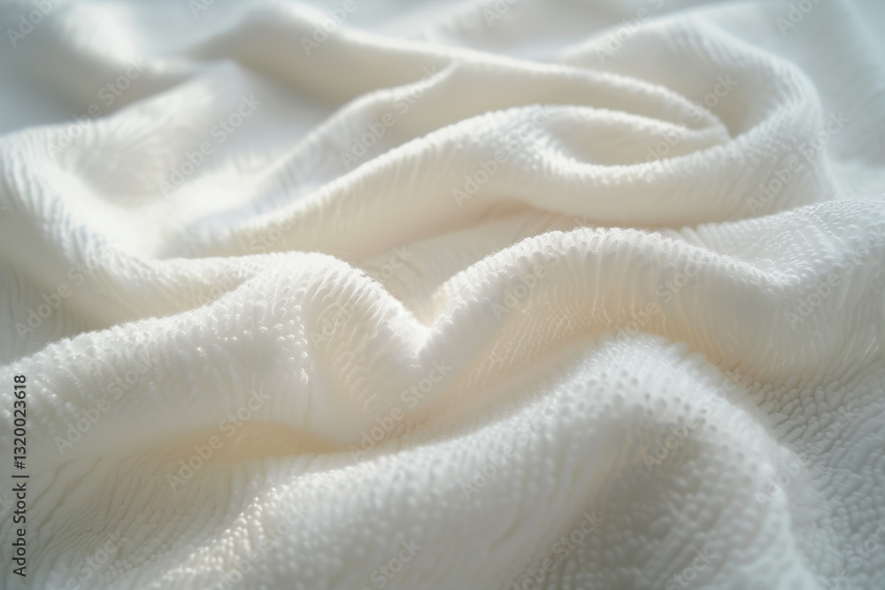 Soft White Fabric Texture with Gentle Folds and Wrinkles - Minimalist Cozy Textile Background for Design, Fashion, and Interior Inspiration Soft White Fabric Texture with Gentle Folds and Wrinkles - Minimalist Cozy Textile Background for Design, Fashion, and Interior Inspiration