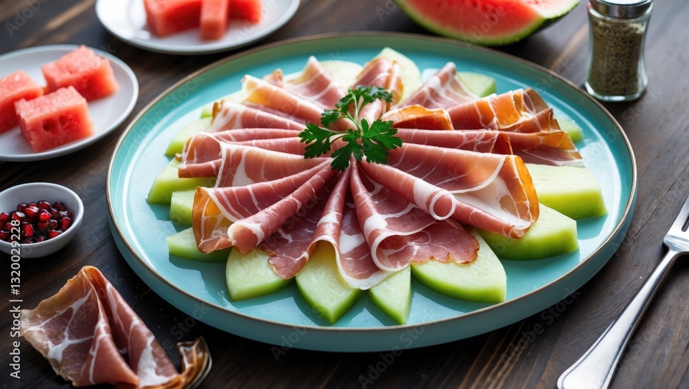 A delightful mix of prosciutto and fresh melon. A classic antipasto ideal for summer dining. A delightful mix of prosciutto and fresh melon. A classic antipasto ideal for summer dining.