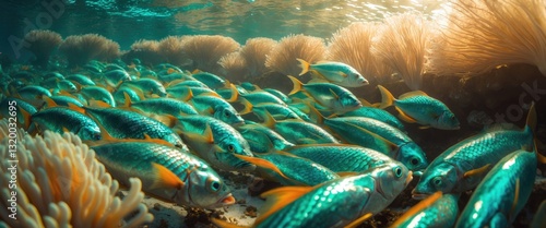 Large schools of grunts at the dive site photo