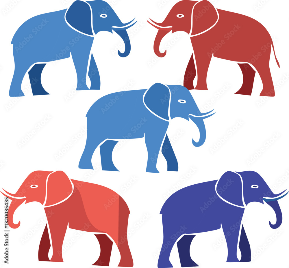 Obraz premium elephant vector illustration