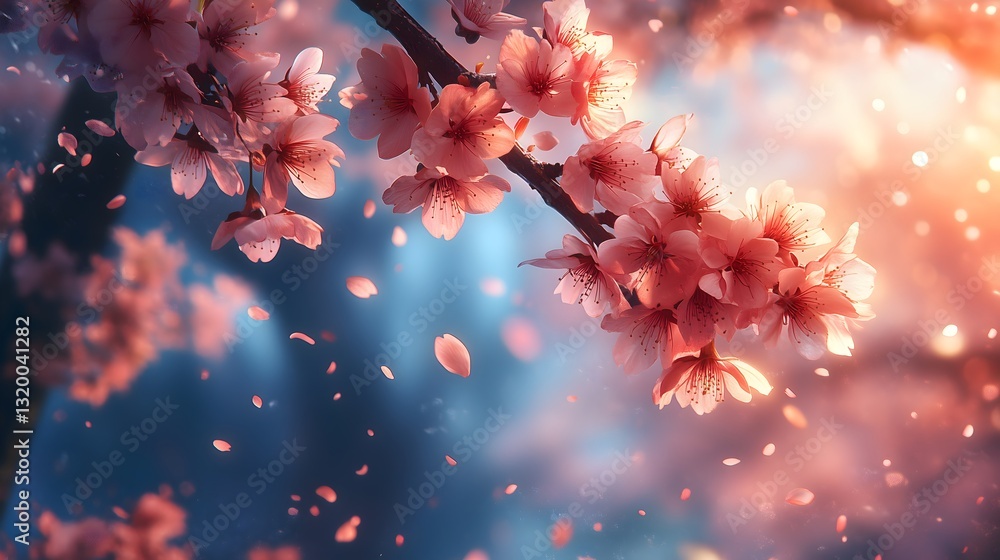 Close-up view of blooming cherry blossoms in spring sunshine amidst a soft blurred background. Background, wallpaper, screensaver. Close-up view of blooming cherry blossoms in spring sunshine amidst a soft blurred background. Background, wallpaper, screensaver.