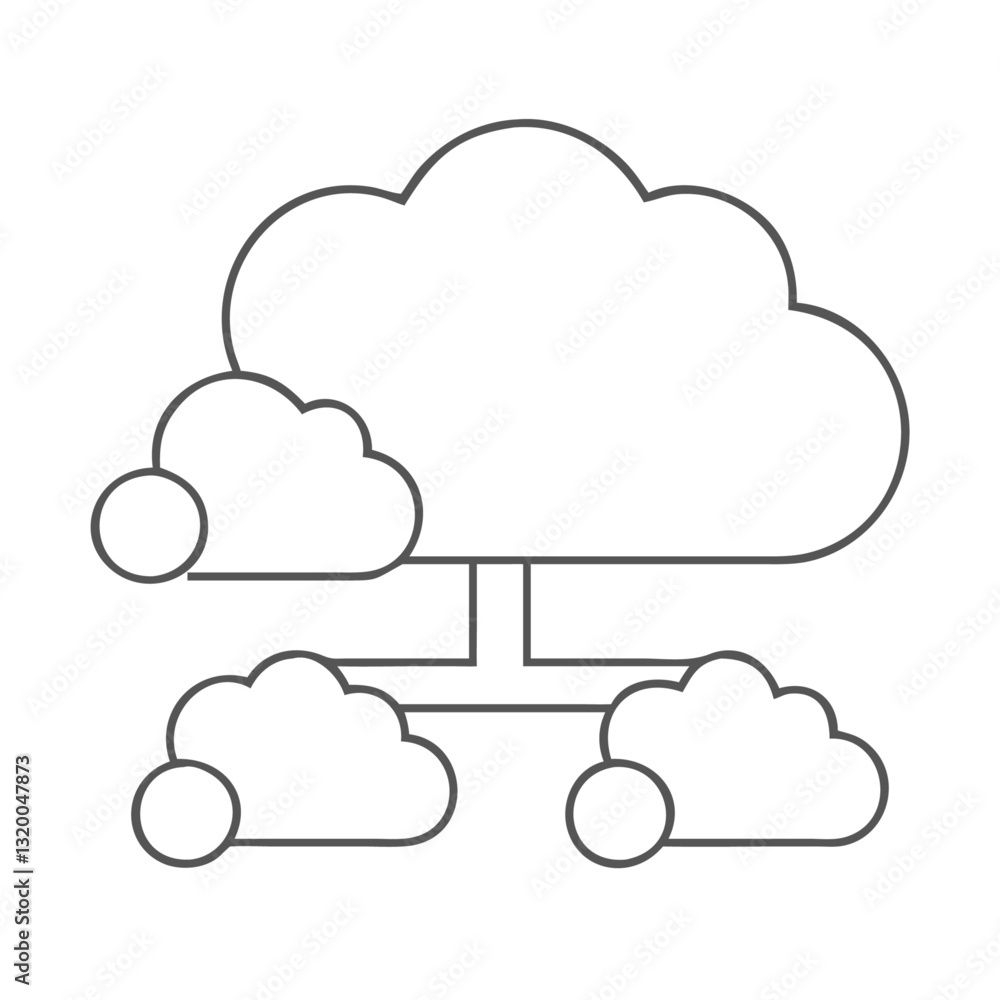 Cloud Network Architecture, cloud computing concept, cloud computing concept vector Cloud Network Architecture, cloud computing concept, cloud computing concept vector