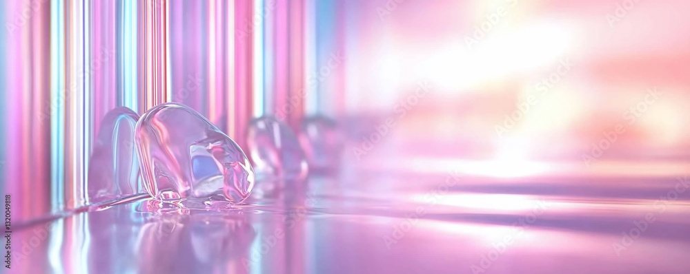 Abstract Pastel Background with Translucent Gems Abstract Pastel Background with Translucent Gems