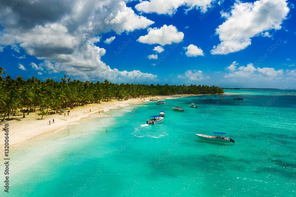 Tropical Caribbean beach from above, Dominican Republic Tropical Caribbean beach from above, Dominican Republic
