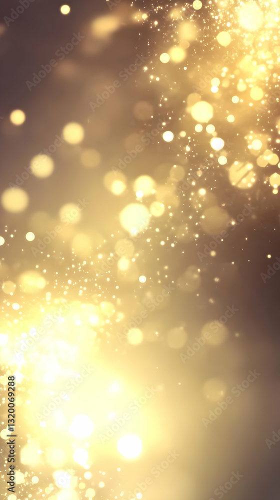 Golden Abstract Background with Sparkling Lights and Bokeh Effects, Shimmering and Glowing for Festive Design Golden Abstract Background with Sparkling Lights and Bokeh Effects, Shimmering and Glowing for Festive Design