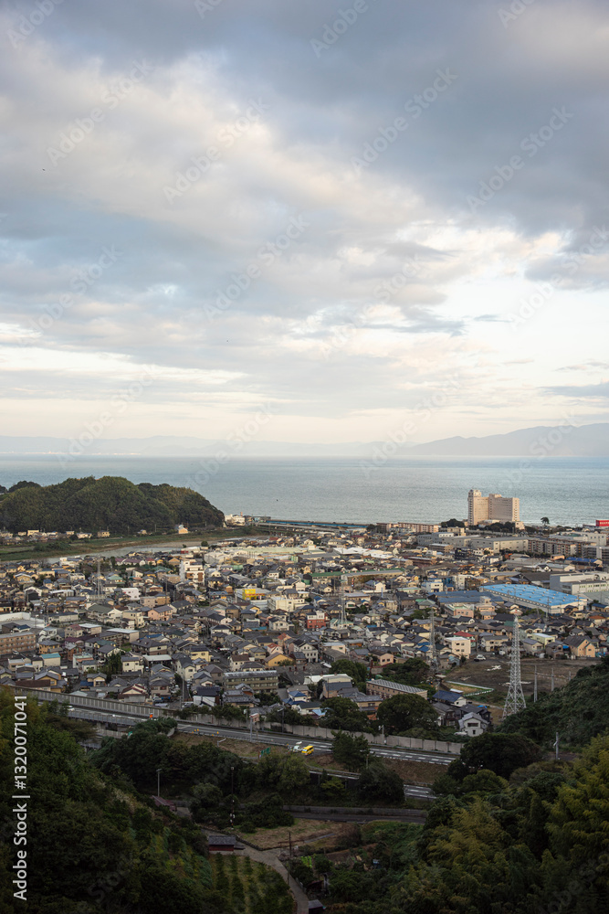Fototapeta premium 静岡県静岡市清水区興津の街並み