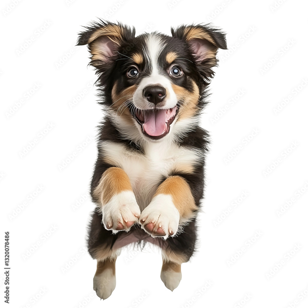 excited dog leaping on white backdrop
excited dog leaping on white backdrop