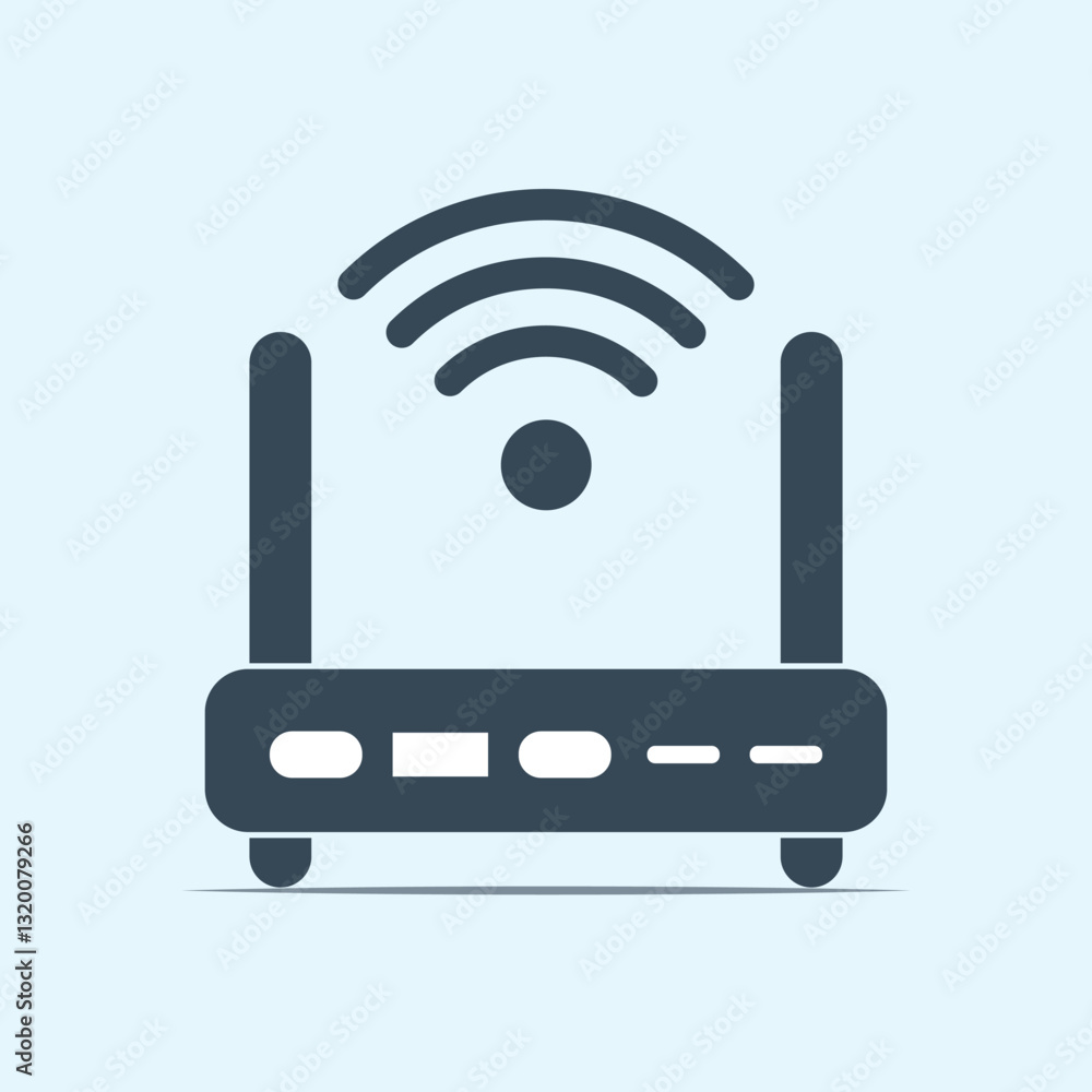 Wifi router icon design, wireless internet provider. stock illustration. Stroke Editable. EPS10 Wifi router icon design, wireless internet provider. stock illustration. Stroke Editable. EPS10