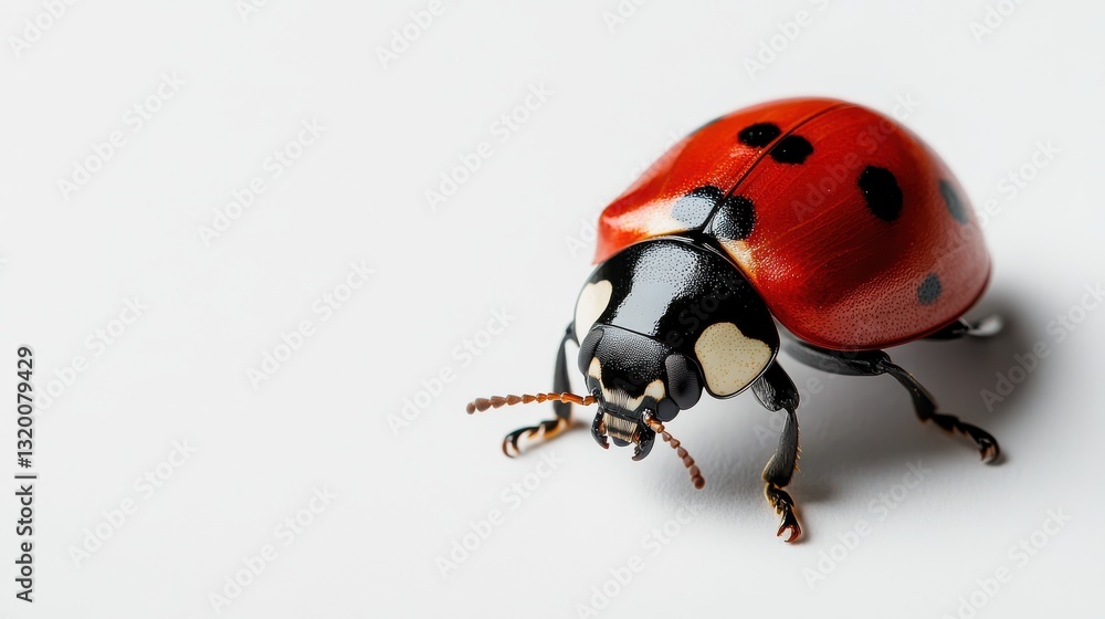 Fototapeta premium Insect on white gray background