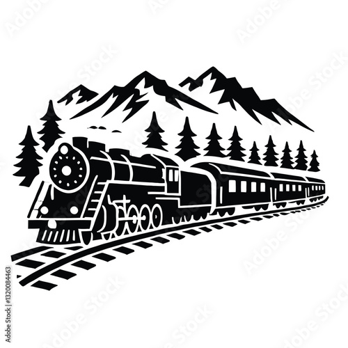 Trans-Siberian Railway Silhouette