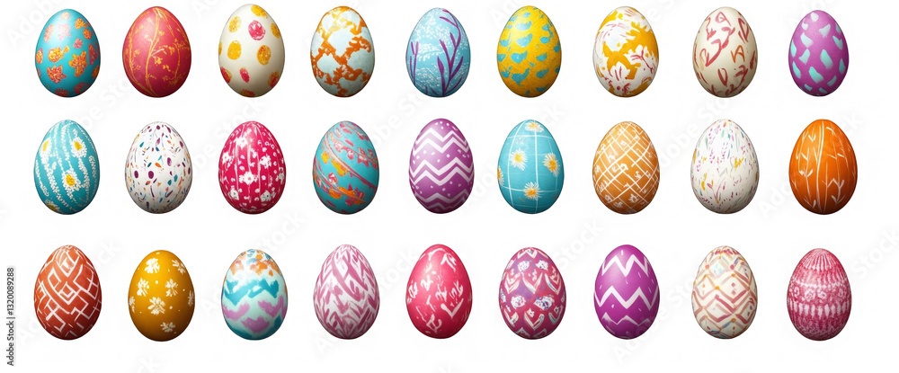 various painted Easter eggs isolated on transparent background
various painted Easter eggs isolated on transparent background