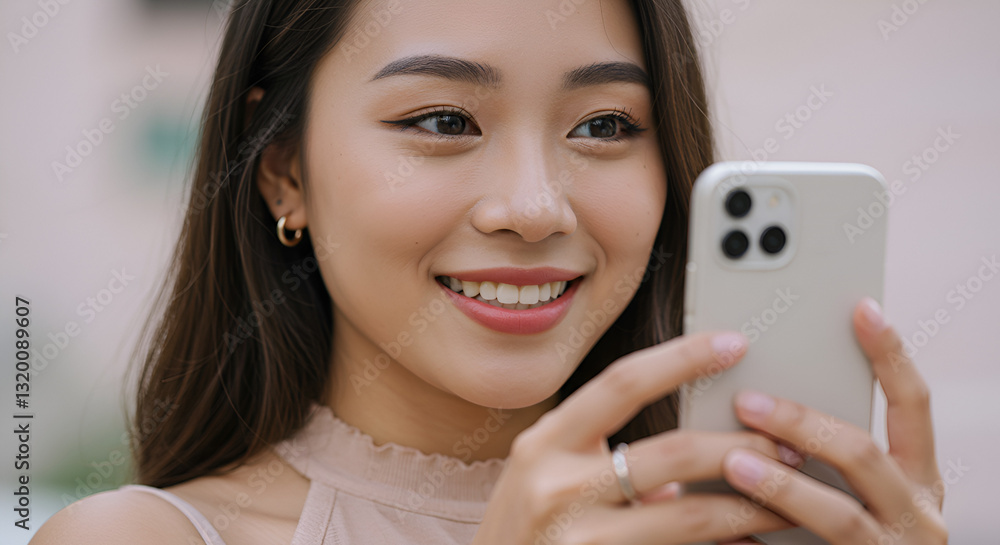 young woman sitting on couch using smartphone Smiling relaxed dressed in a cozy knitted sweater, sits comfortably on a couch, immersed in their smartphone, while surrounded by a warm, inviting home young woman sitting on couch using smartphone Smiling relaxed dressed in a cozy knitted sweater, sits comfortably on a couch, immersed in their smartphone, while surrounded by a warm, inviting home