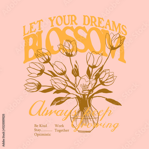 Tone in tone  Hand drawn Flowers. flowers graphics. girls tropical flowers. flower hand drawn prints. girl graphics.  fashion design. summer t shirt. print design. graphics print. 