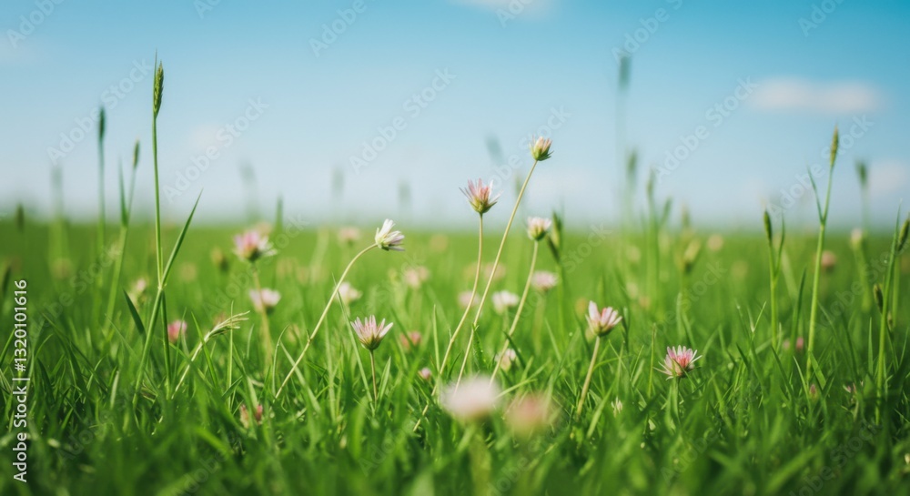 Fototapeta premium Open Meadow Distant Horizon