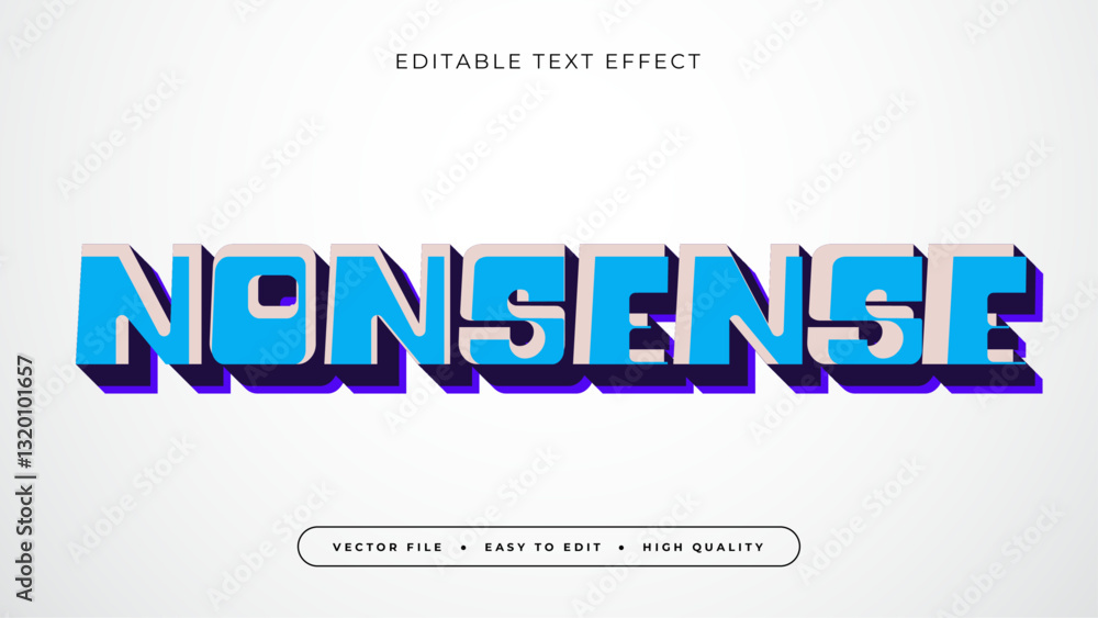 Nonsense text effect editable cartoon and comic text style Nonsense text effect editable cartoon and comic text style