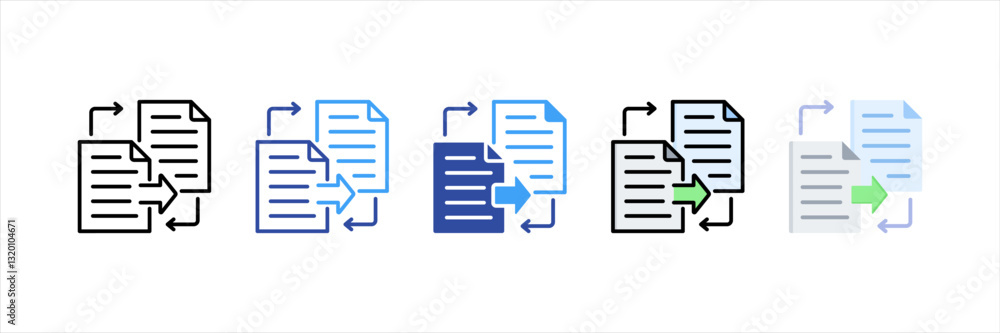 Duplicate Multi Style Icon Set Duplicate Multi Style Icon Set