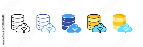 Data Center Multi Style Icon Set