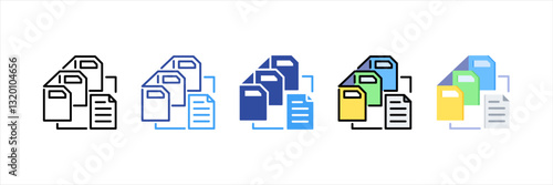 Partition Multi Style Icon Set