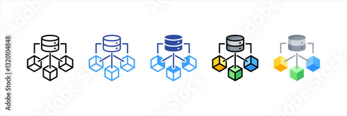 Big Data Multi Style Icon Set