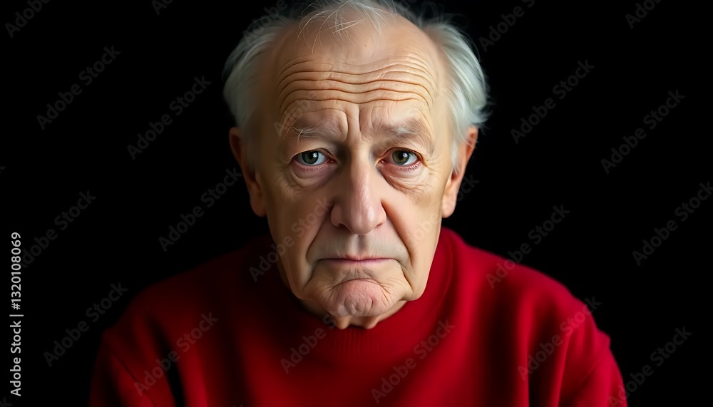 Sad Elderly Men Lazy Eyes Exhausting Feeling Sad Elderly Men Lazy Eyes Exhausting Feeling