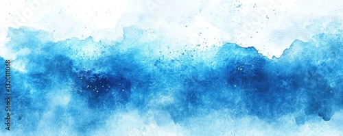 Winter Inspired Blue Watercolor Background Abstract Illustration Texture Material