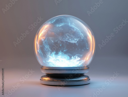 Wallpaper Mural Glowing crystal ball model isolated Torontodigital.ca