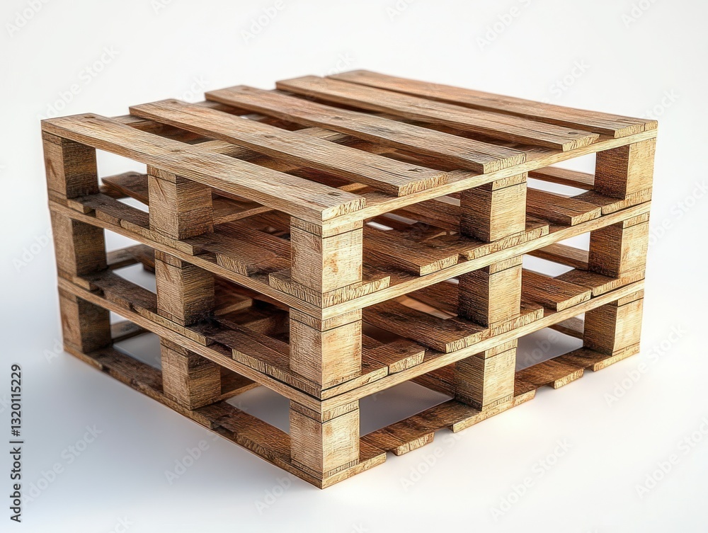 Wooden Pallet Stack for Cargo Shipping and Industrial Transport Wooden Pallet Stack for Cargo Shipping and Industrial Transport