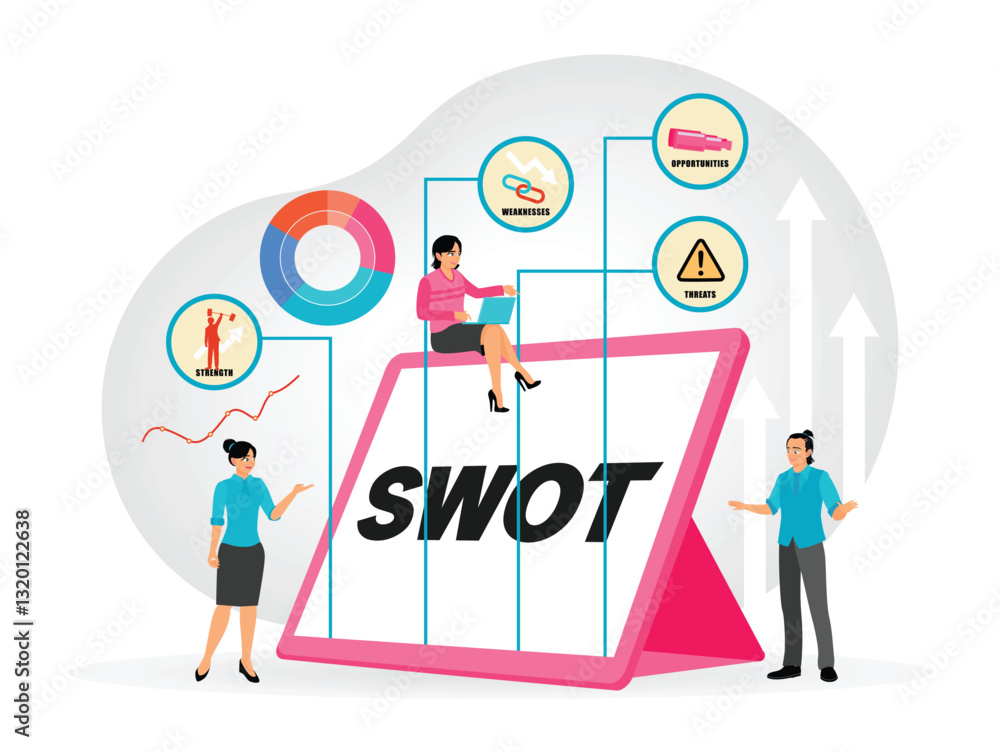 SWOT Analysis for Company Strategy using Diagram Presentation with Four Elements. SWOT Analysis for Company Strategy using Diagram Presentation with Four Elements.