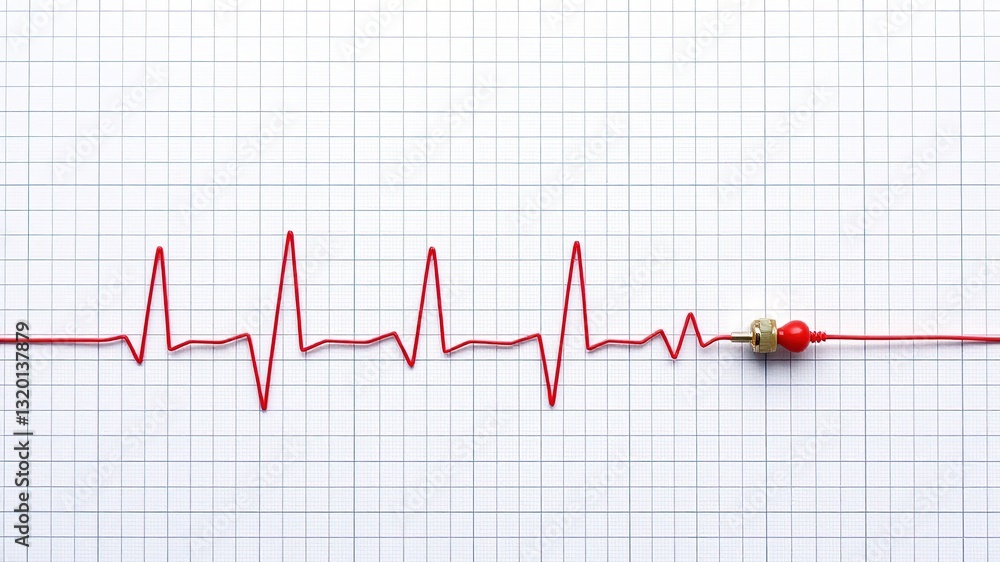 Electrocardiogram Chart with a Neutral Background Electrocardiogram Chart with a Neutral Background