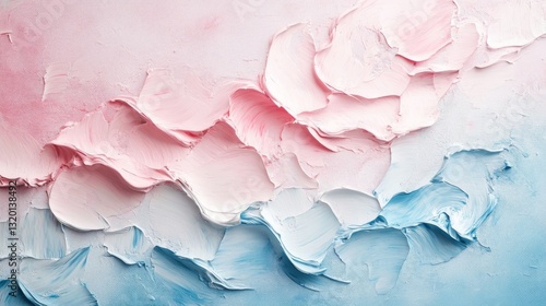 Wallpaper Mural Abstract layered painting with pink and blue color gradients Torontodigital.ca