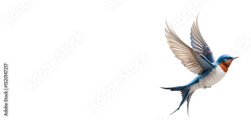 Vibrant Swallows in Flight Captured