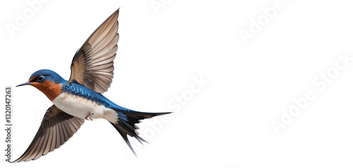 Vibrant Swallows in Flight Captured