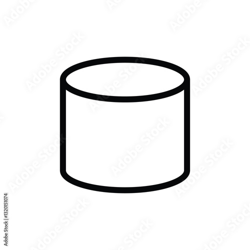 3D basic forms cylinder outline drawing