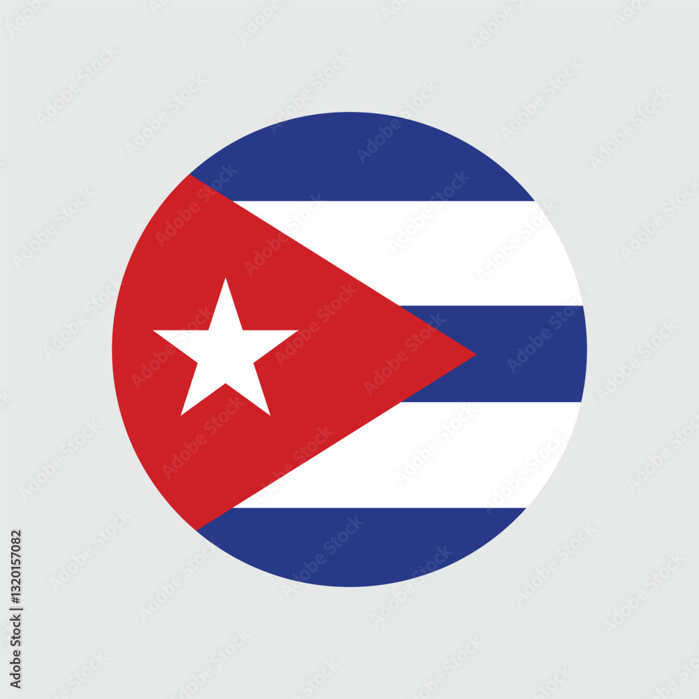 Cuba flag as round glossy icon Cuba flag as round glossy icon