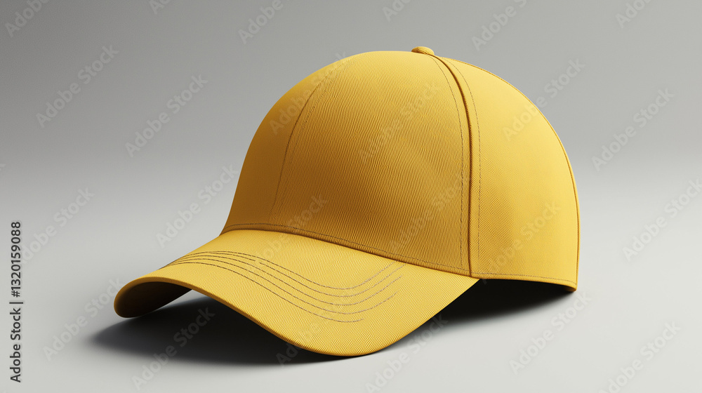 Fototapeta premium mockup realistic yellow stylish cap