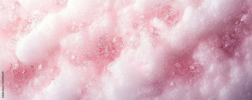 Fototapeta premium Pink Foam Bubbles Abstract Texture Background for Cleaning Service and Hygiene Concept