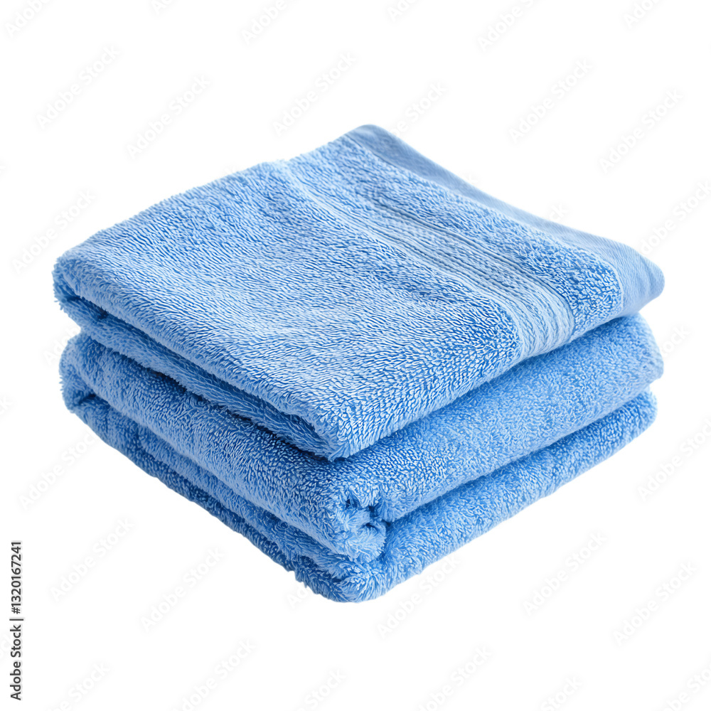 A Neatly Folded Towel with Refreshing Scent Isolated on Transparent Background A Neatly Folded Towel with Refreshing Scent Isolated on Transparent Background