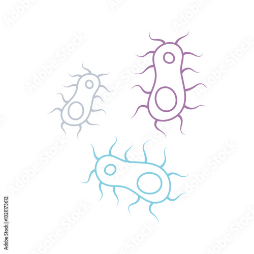 Germs and bacteria icon design