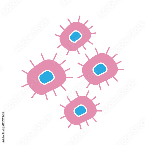 Germs and bacteria icon design
