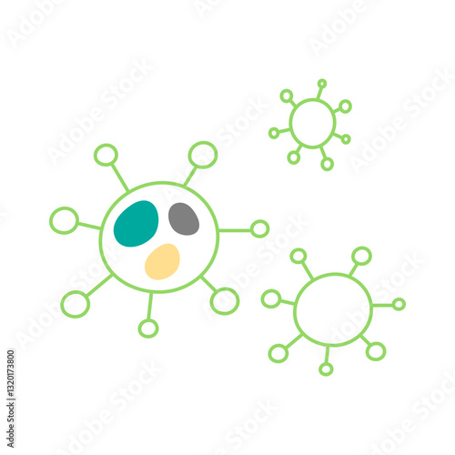 Germs and bacteria icon design