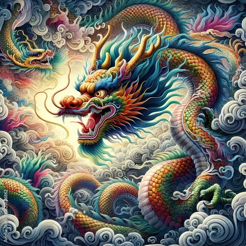 Wallpaper Mural the mythical chinese dragon 49 Torontodigital.ca