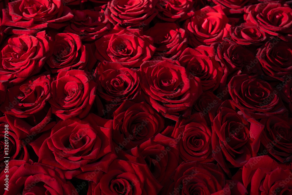 Bright red roses arranged beautifully for a special occasion Bright red roses arranged beautifully for a special occasion